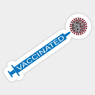 Vaccinated vaccine injector and virus Sticker